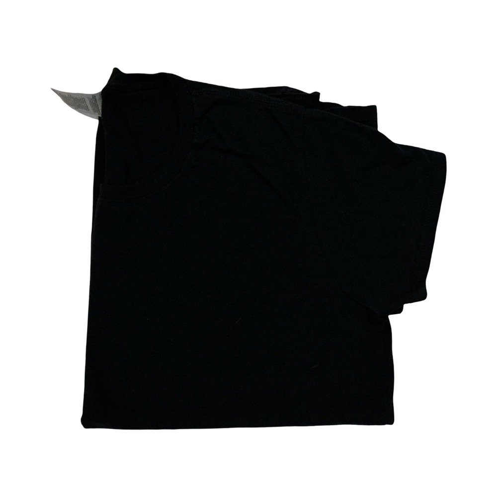 Gildan Heavy Cotton Womens Black Short Sleeve Crew Neck T-Shirt Size L Large - Picture 5 of 6